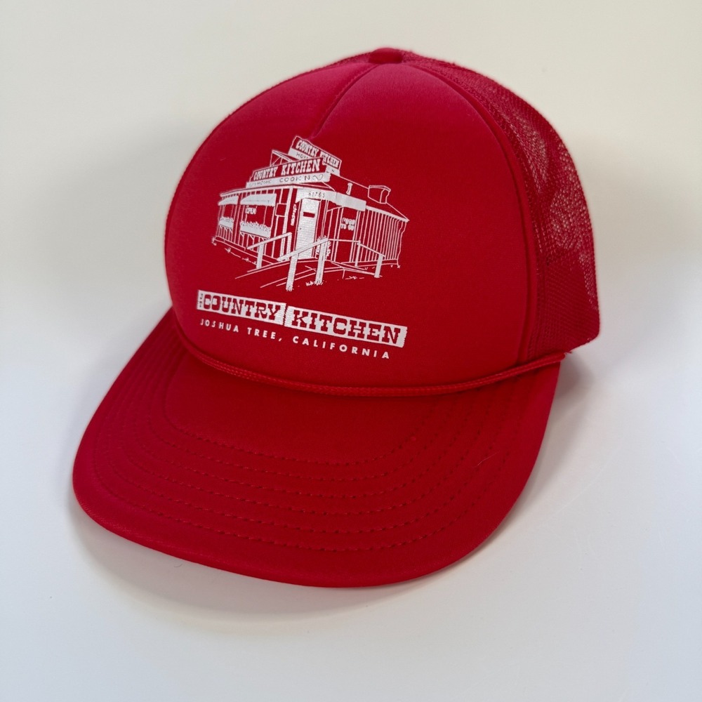 JT Country Kitchen Joshua Tree Trucker Hat Foam Snapback Braid Otto Cap Red